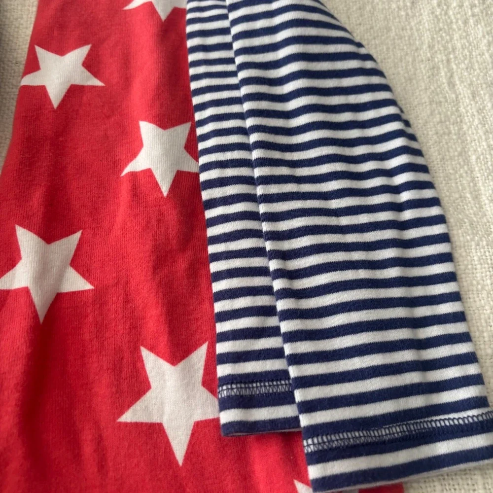 Mini Boden Girls Long Sleeve Shirt Bundle Bunny Rainbow Star Stripe Size 7-8Y